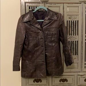 Black Leather Vintagr Jacket